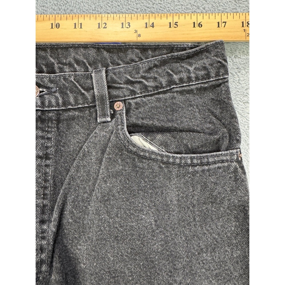 VTG Levis 550 Jeans Men 36x34 Fits 34x34 Black 93 Denim Grunge‎ Red Batwing USA - Picture 4 of 9